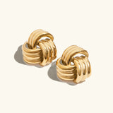 Avielle Chunky Gold Knot Ohrringe