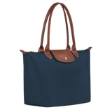 Longchamp – Mittelgroße Le Pliage Tote, Marineblau