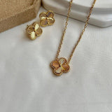 Goldkette mit Kleeblattmotiv