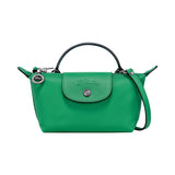 Mini Leder-Longchamp Tasche – Grün