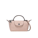 Mini Leder-Longchamp Tasche – Rosa