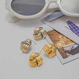 Avielle Chunky Gold Knot Ohrringe