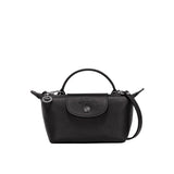 Mini Leder-Longchamp Tasche – Schwarz
