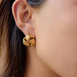 Avielle Chunky Gold Knot Ohrringe