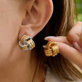 Avielle Chunky Gold Knot Ohrringe